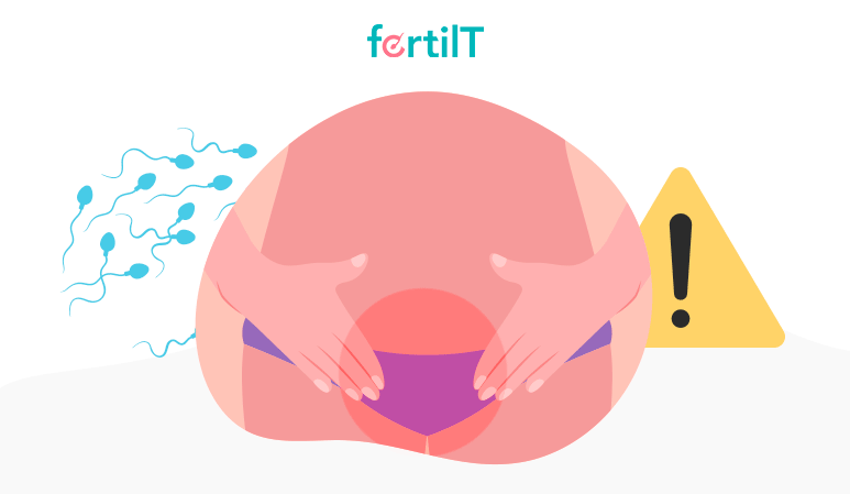 Mujer con alergia al semen