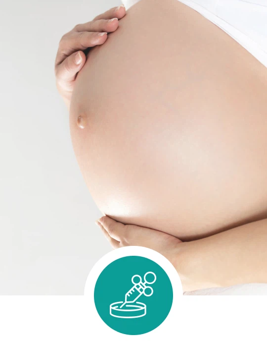 Vientre con 7 o más meses de gestación mediante método ROPA